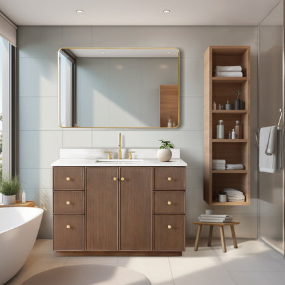 Oza Bath Vanity with Quartz Stone Top without Mirror