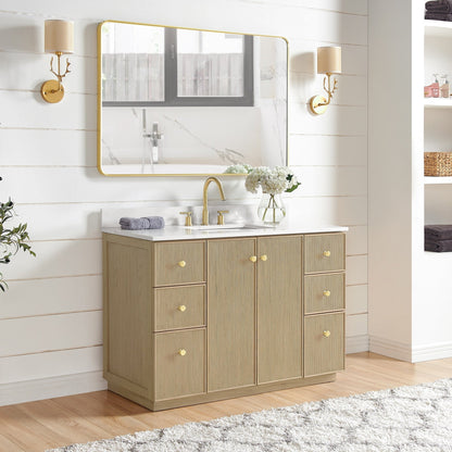 Oza Bath Vanity with Quartz Stone Top without Mirror
