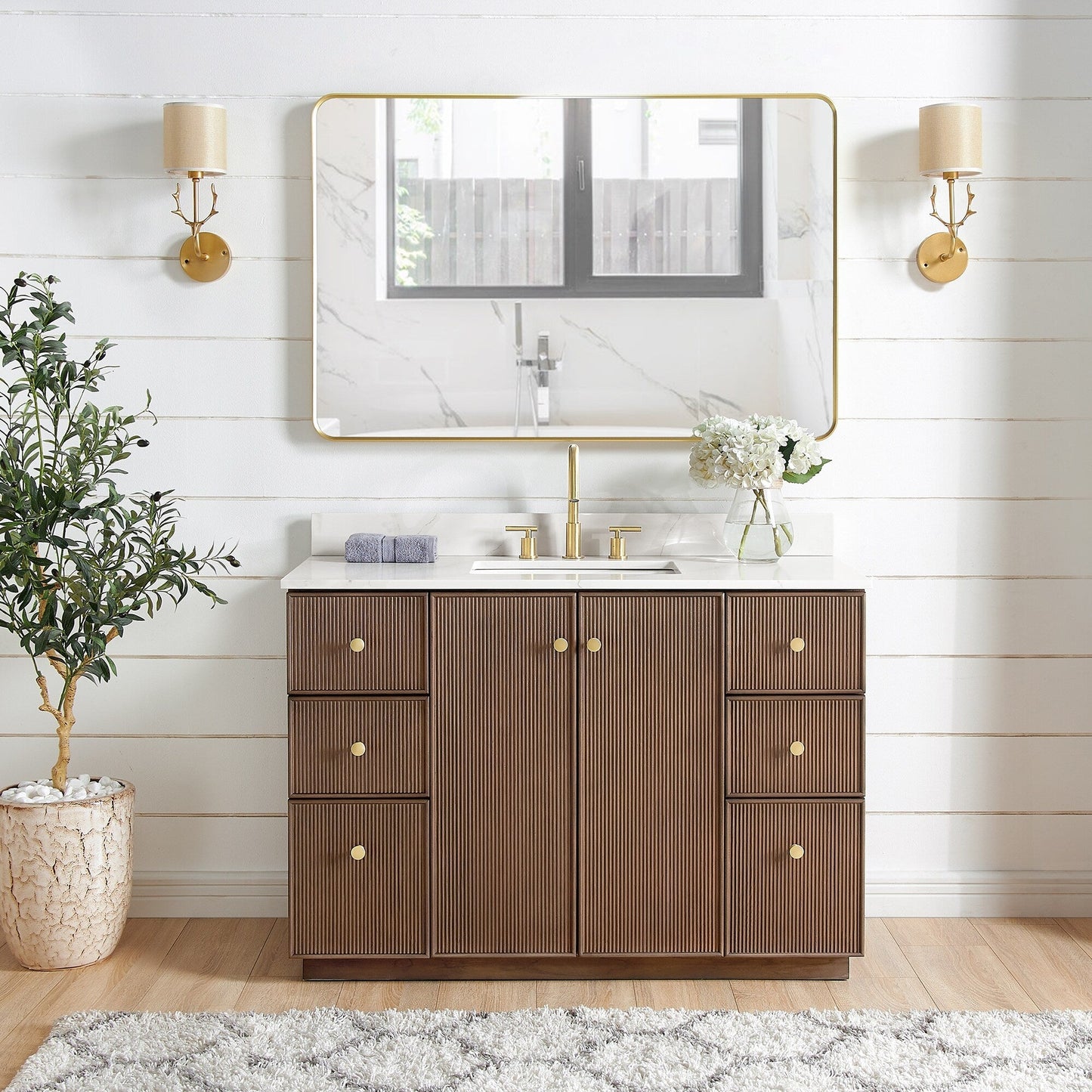 Oza Bath Vanity with Quartz Stone Top without Mirror
