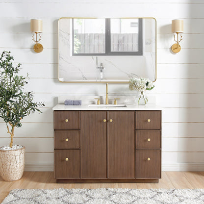 Oza Bath Vanity with Quartz Stone Top without Mirror