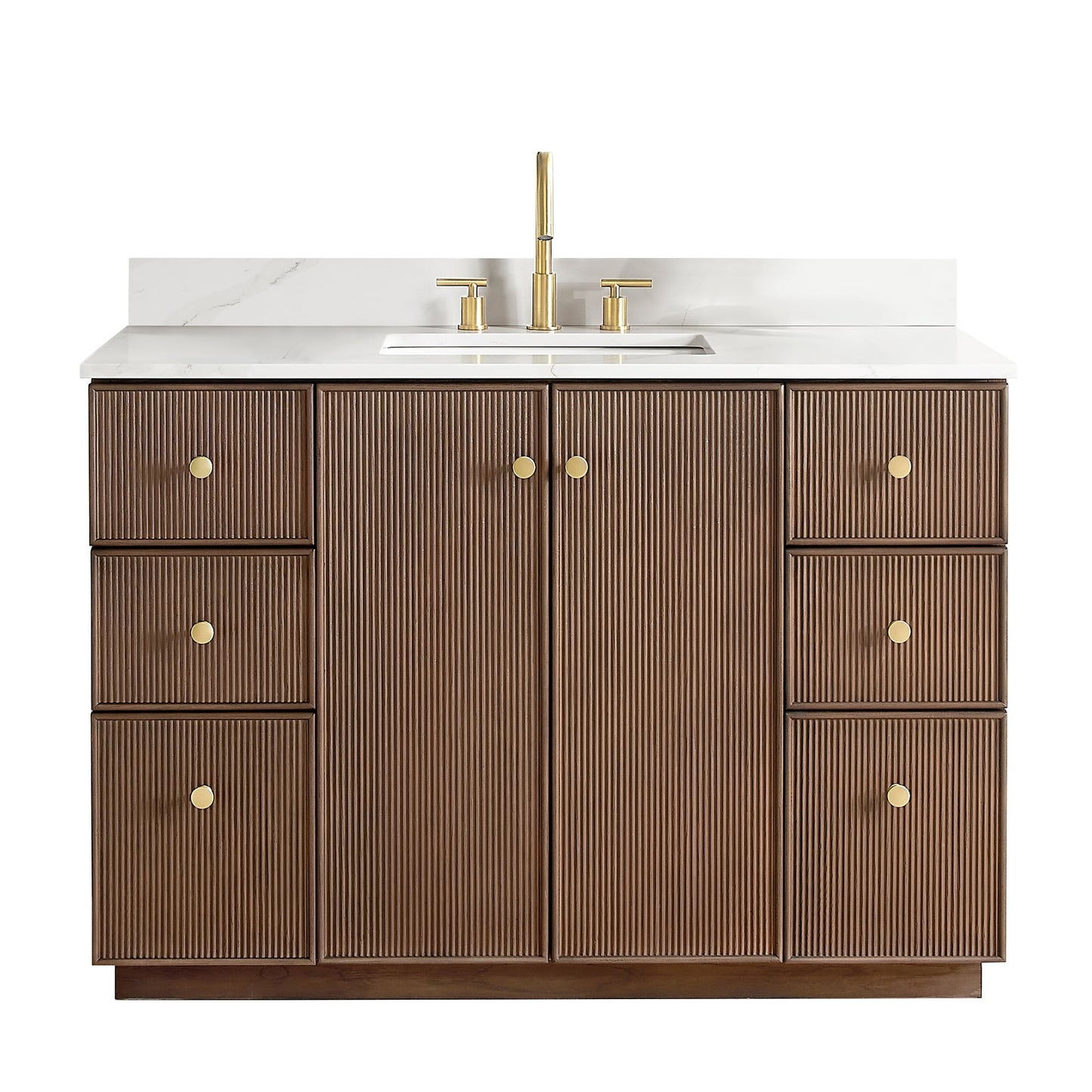 Oza Bath Vanity with Quartz Stone Top without Mirror