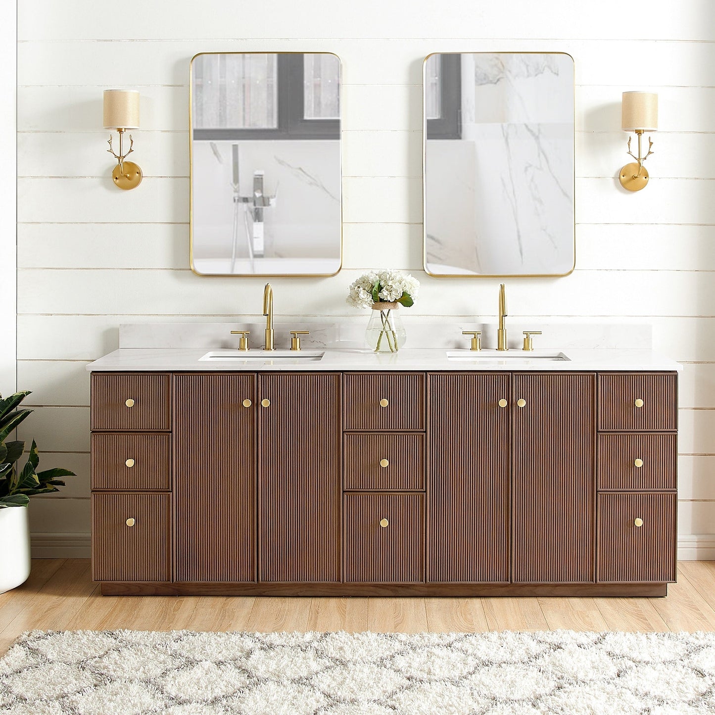 Oza Bath Vanity with Quartz Stone Top without Mirror