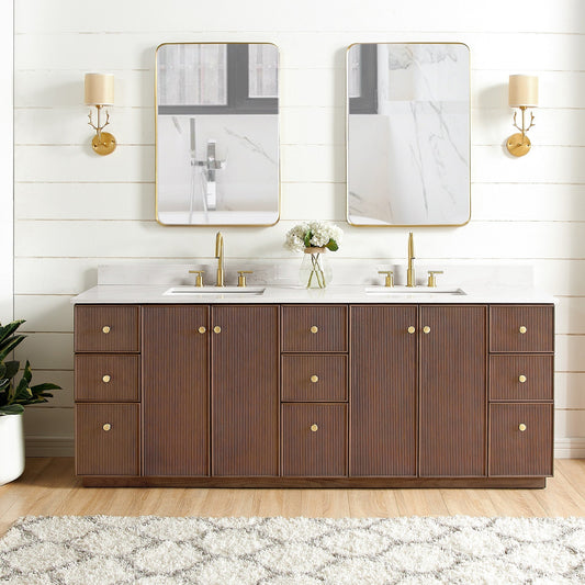Oza Bath Vanity with Quartz Stone Top without Mirror