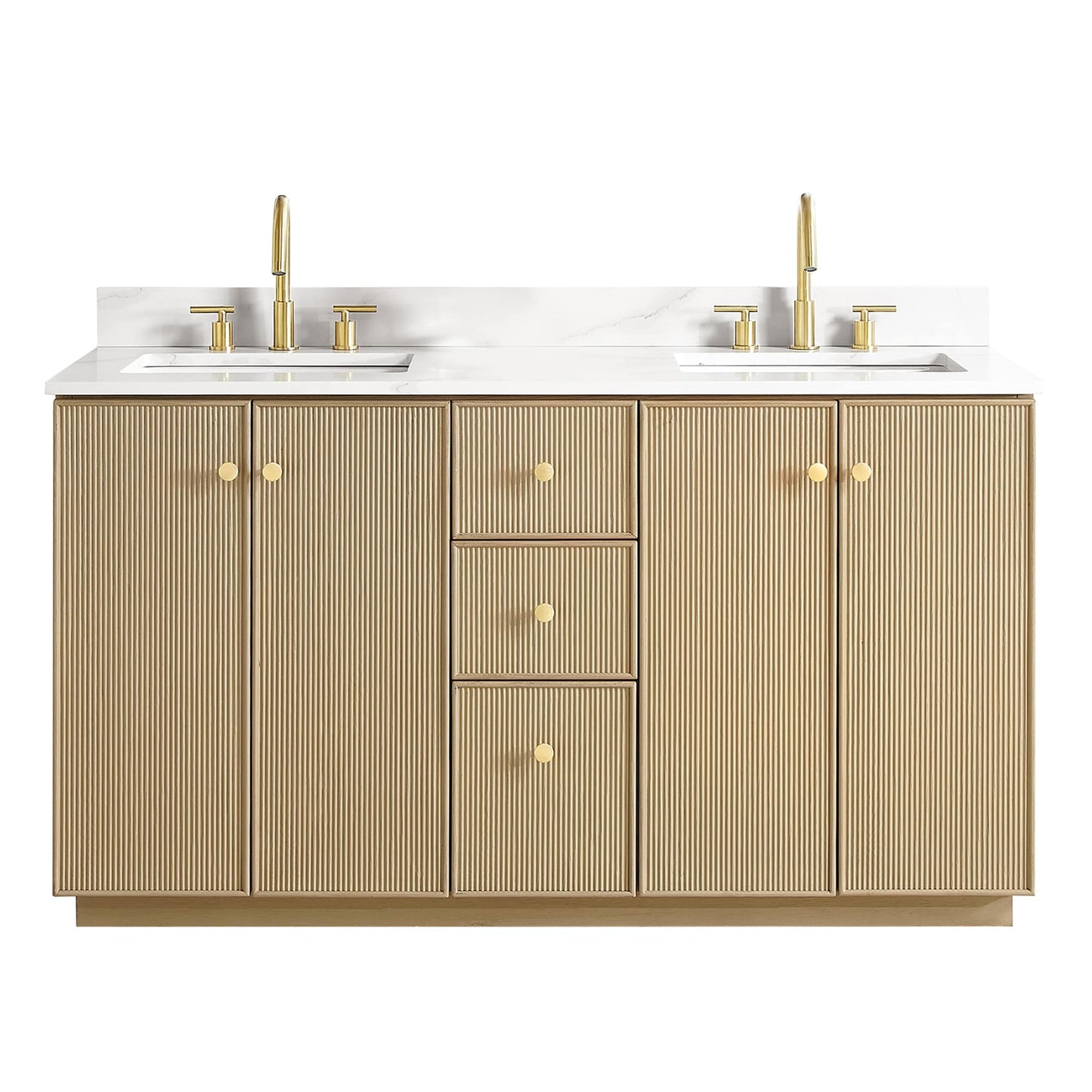 Oza Bath Vanity with Quartz Stone Top without Mirror