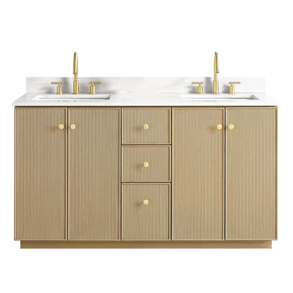 Oza Bath Vanity with Quartz Stone Top without Mirror