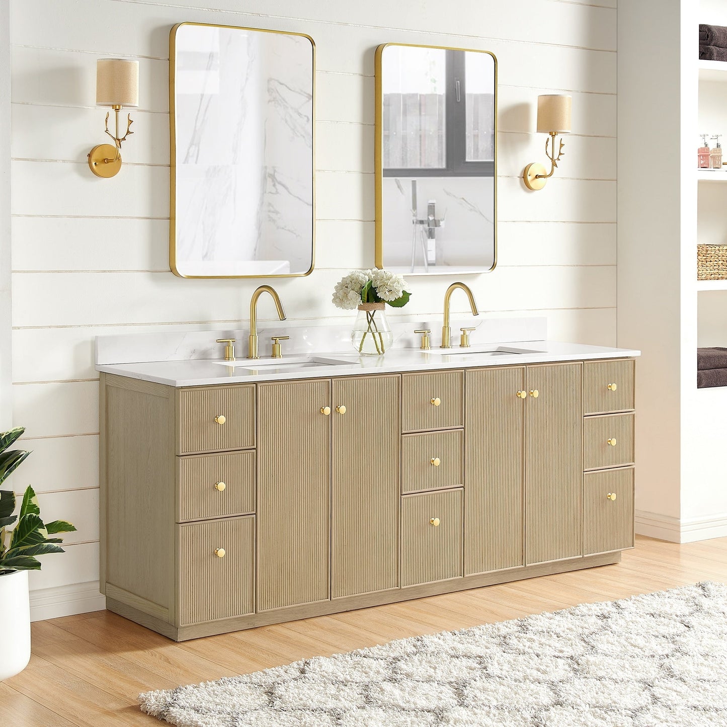 Oza Bath Vanity with Quartz Stone Top without Mirror