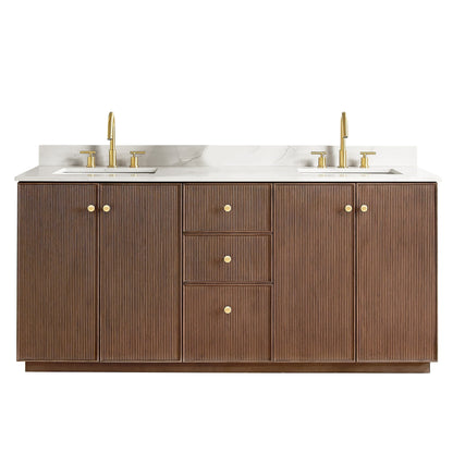 Oza Bath Vanity with Quartz Stone Top without Mirror