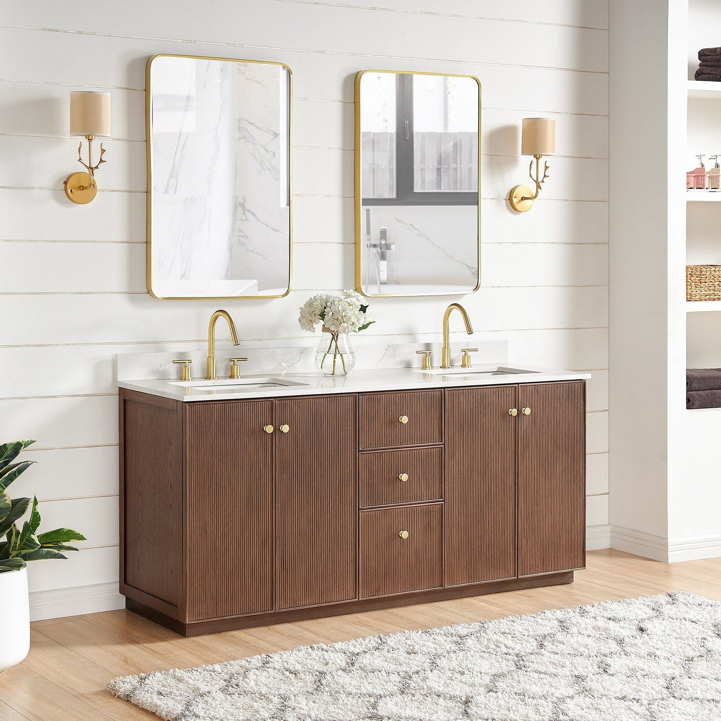 Oza Bath Vanity with Quartz Stone Top without Mirror