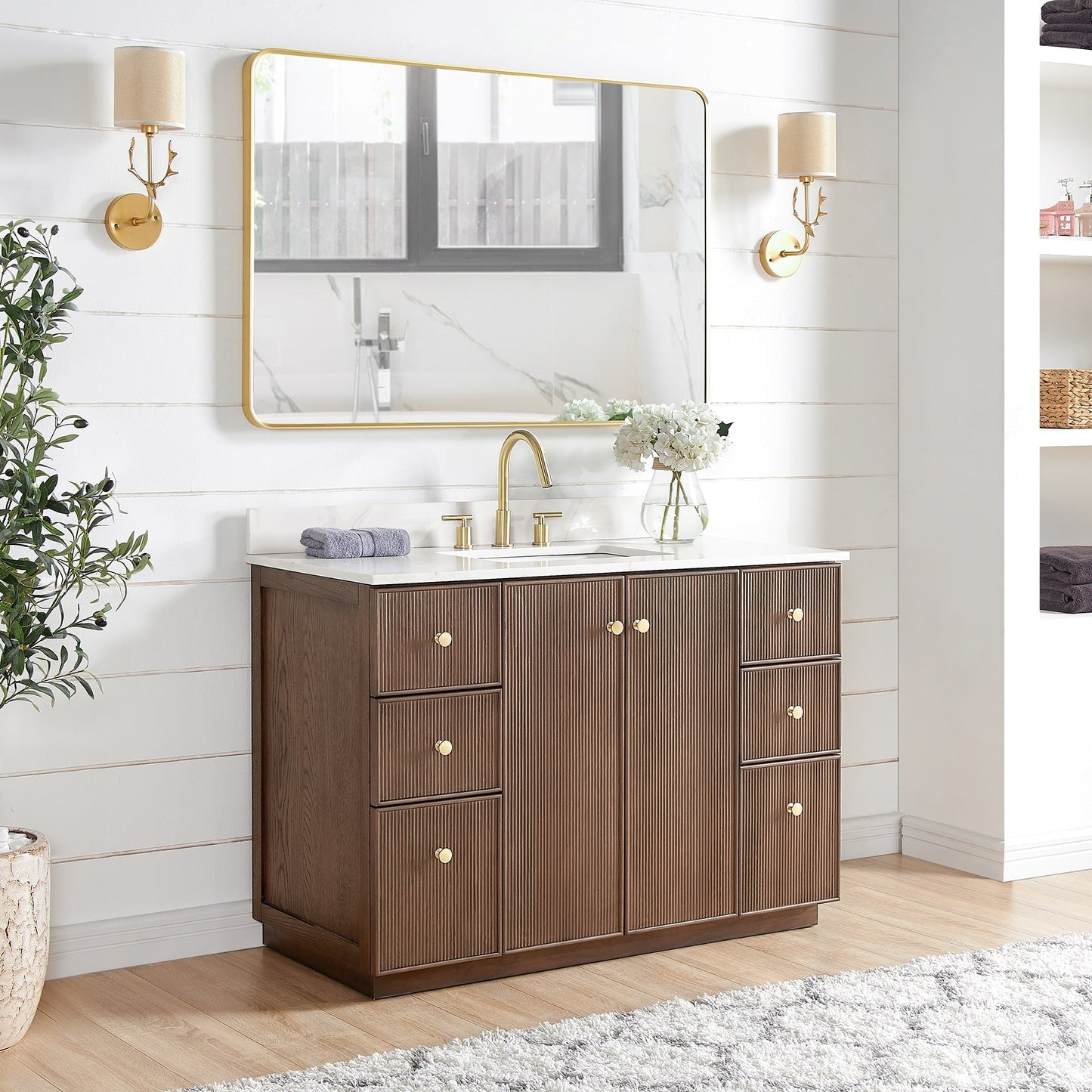 Oza Bath Vanity with Quartz Stone Top without Mirror