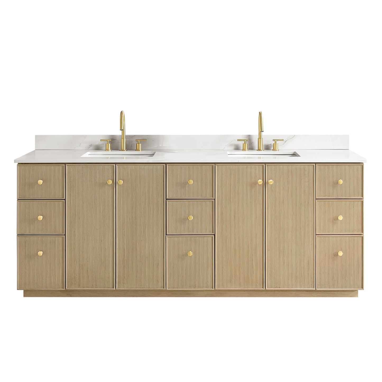 Oza Bath Vanity with Quartz Stone Top without Mirror