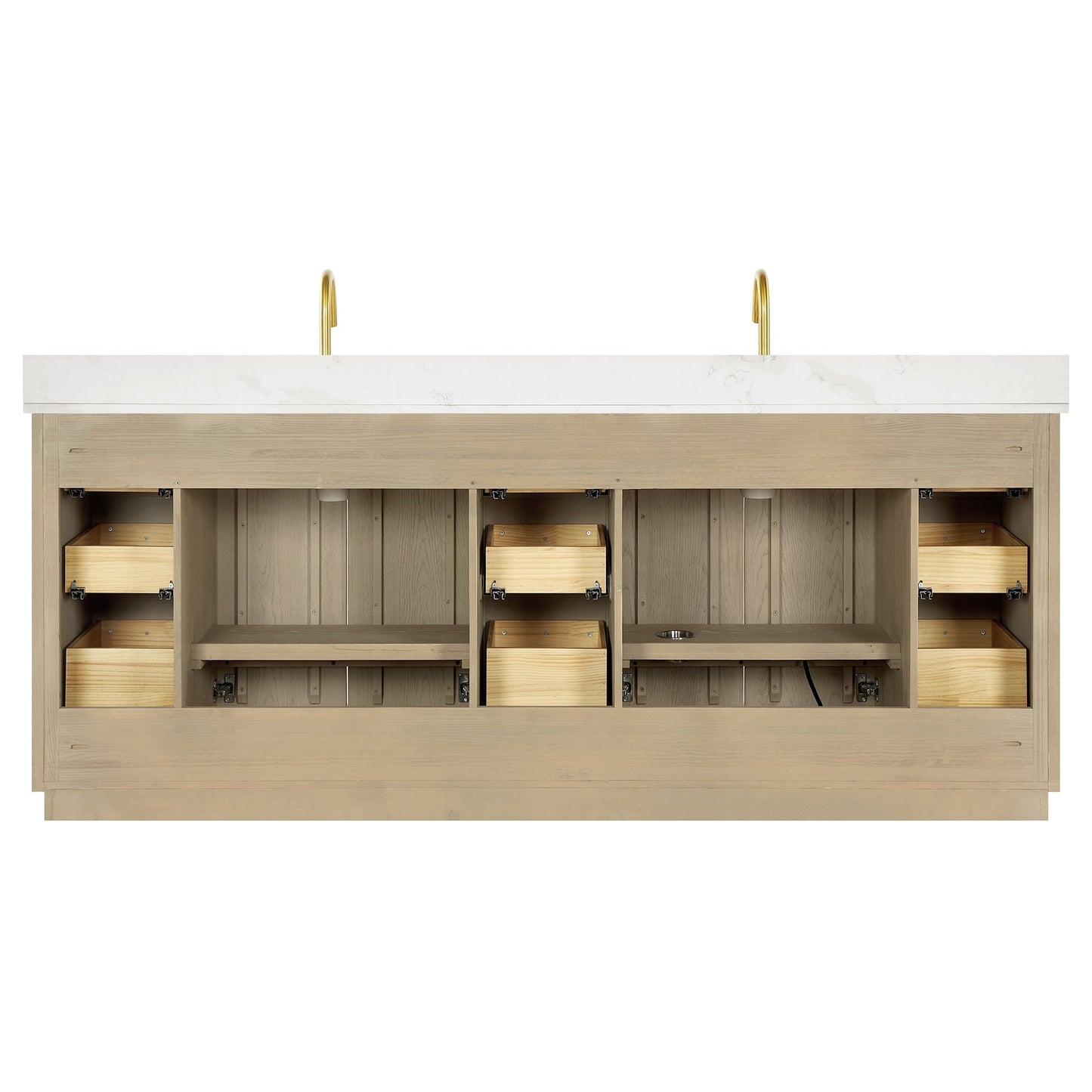 Oza Bath Vanity with Quartz Stone Top without Mirror