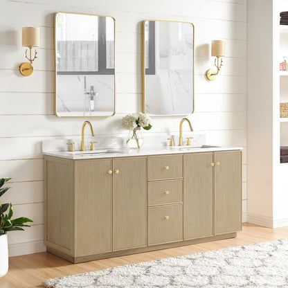 Oza Bath Vanity with Quartz Stone Top without Mirror