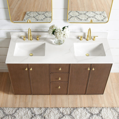 Oza Bath Vanity with Quartz Stone Top without Mirror