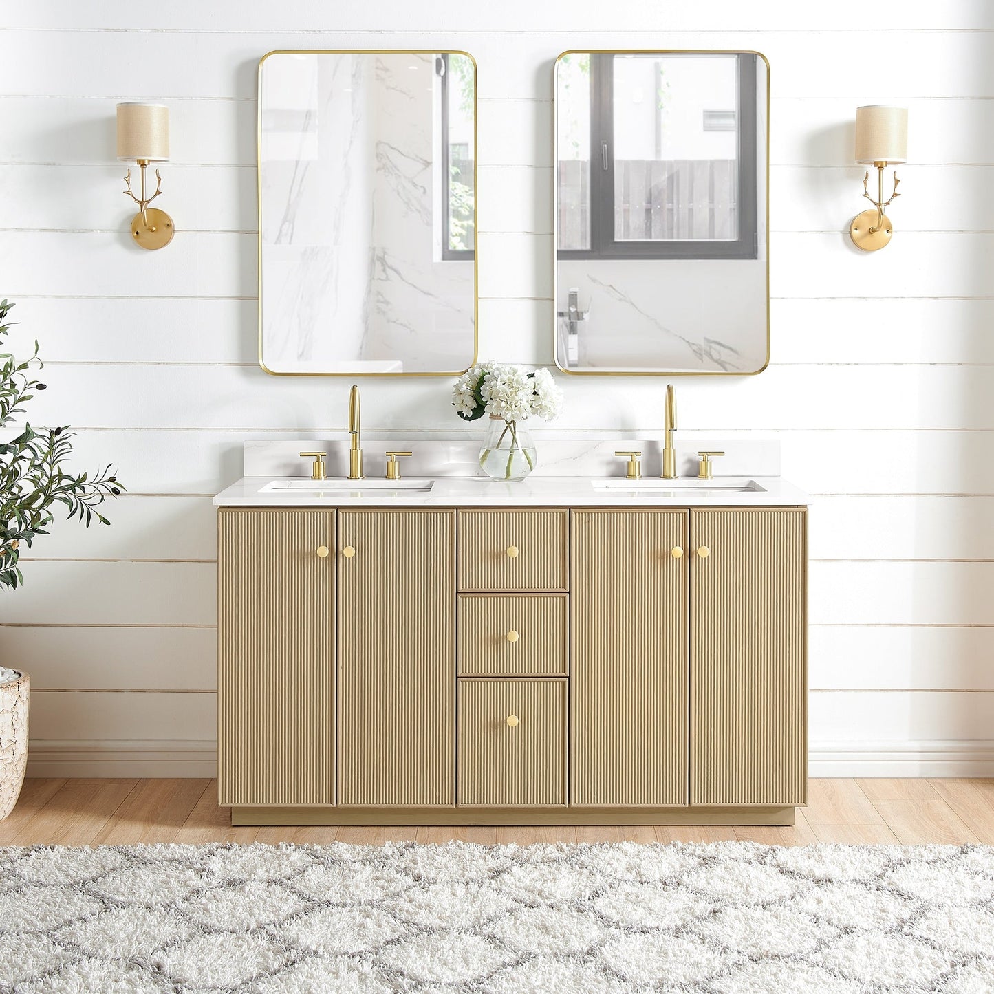 Oza Bath Vanity with Quartz Stone Top without Mirror