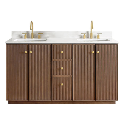 Oza Bath Vanity with Quartz Stone Top without Mirror