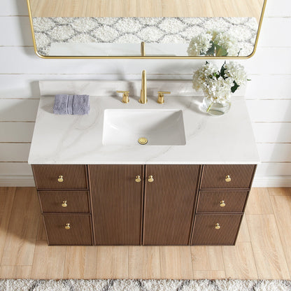Oza Bath Vanity with Quartz Stone Top without Mirror