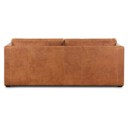 Poly & Bark Napa 82 Leather Pull-Out Convertible Sleeper Sofa - Full Grain Genuine Italian Leather