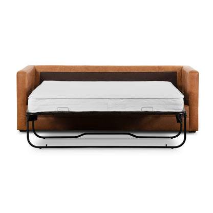 Poly & Bark Napa 82 Leather Pull-Out Convertible Sleeper Sofa - Full Grain Genuine Italian Leather