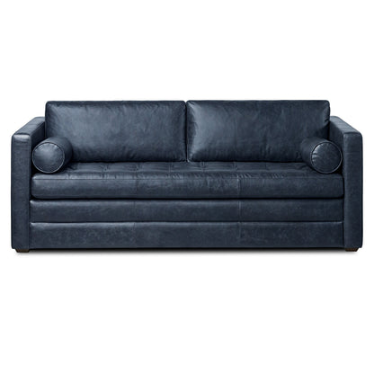 Poly & Bark Napa 82 Leather Pull-Out Convertible Sleeper Sofa - Full Grain Genuine Italian Leather