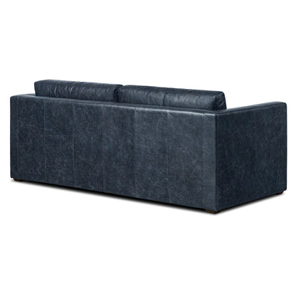 Poly & Bark Napa 82 Leather Pull-Out Convertible Sleeper Sofa - Full Grain Genuine Italian Leather