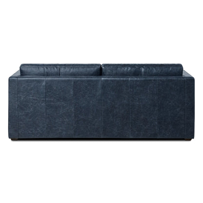 Poly & Bark Napa 82 Leather Pull-Out Convertible Sleeper Sofa - Full Grain Genuine Italian Leather