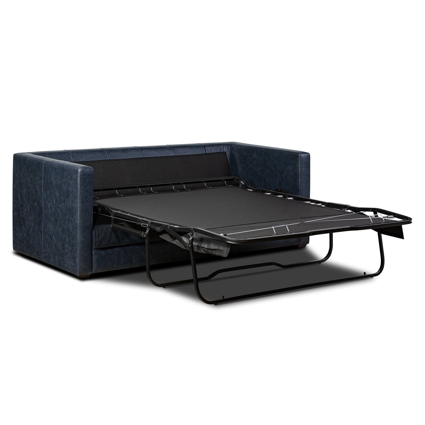 Poly & Bark Napa 82 Leather Pull-Out Convertible Sleeper Sofa - Full Grain Genuine Italian Leather