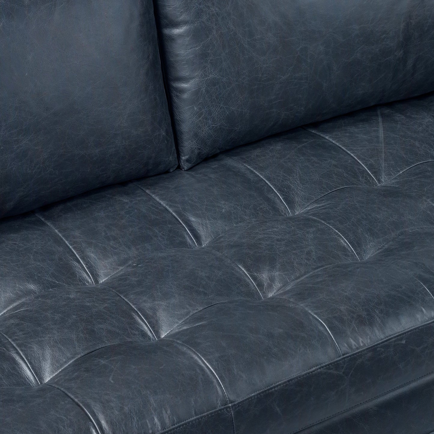 Poly & Bark Napa 82 Leather Pull-Out Convertible Sleeper Sofa - Full Grain Genuine Italian Leather