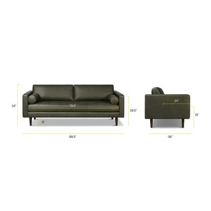 Poly & Bark Napa 88.5 Sofa - Genuine Italian Leather