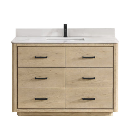 Porto Bath Vanity with White Quartz Stone Top without Mirror