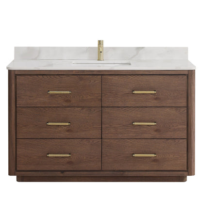 Porto Bath Vanity with White Quartz Stone Top without Mirror