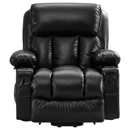 Power Electric massage lift lounge chair, suitable for the elderly, with heating and vibration functions, PU leather with USB, c