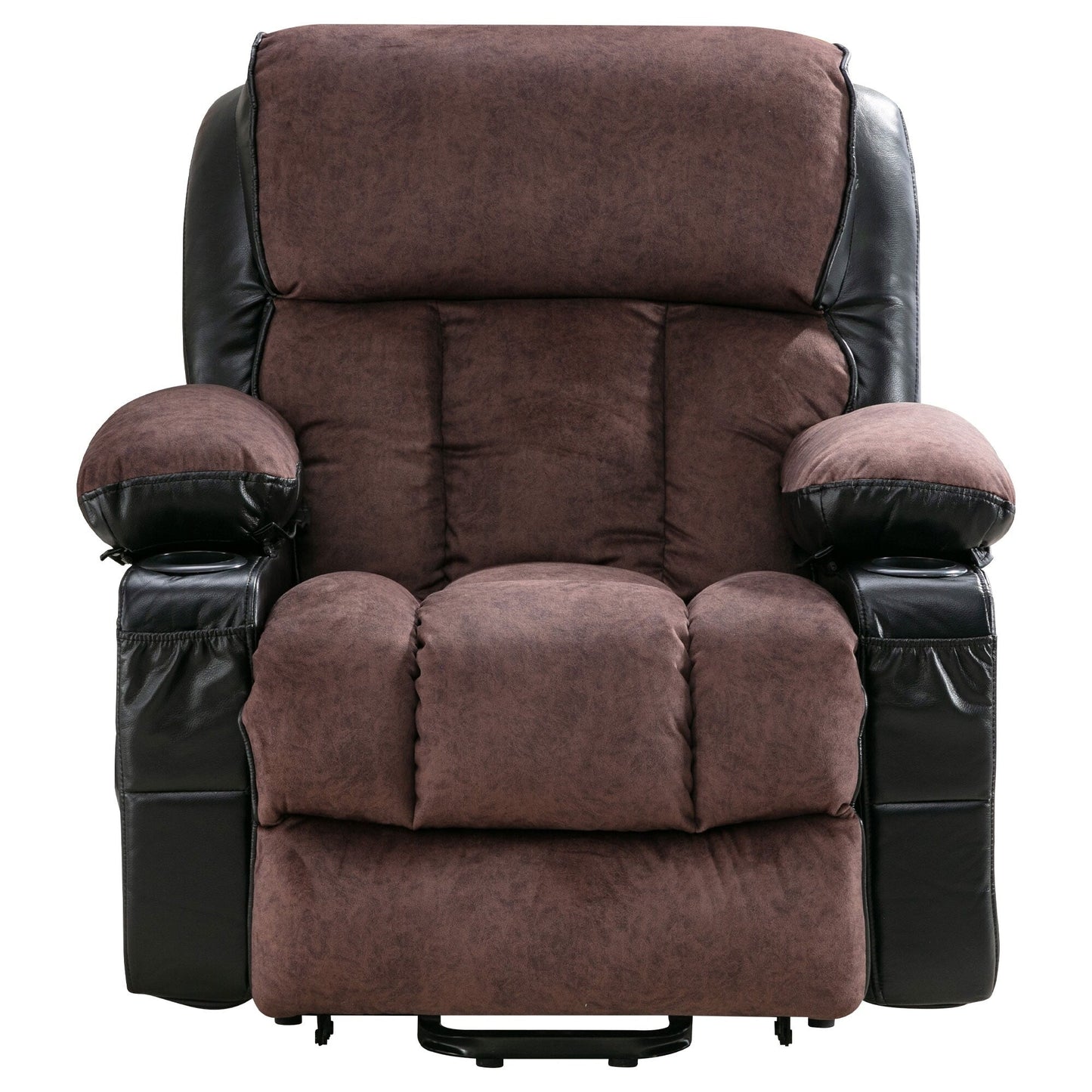 Power Electric massage lift lounge chair, suitable for the elderly, with heating and vibration functions, PU leather with USB, c