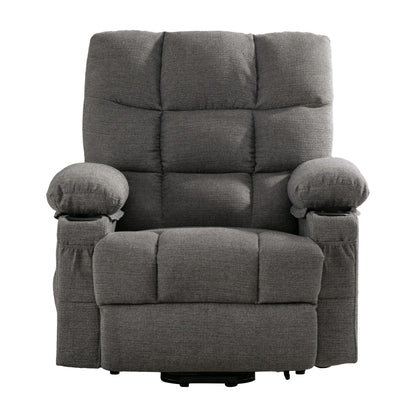 Power Electric massage lift lounge chair, suitable for the elderly, with heating and vibration functions, PU leather with USB, c