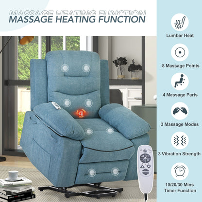 Power Lift Chair with Adjustable Massage and Heating Function