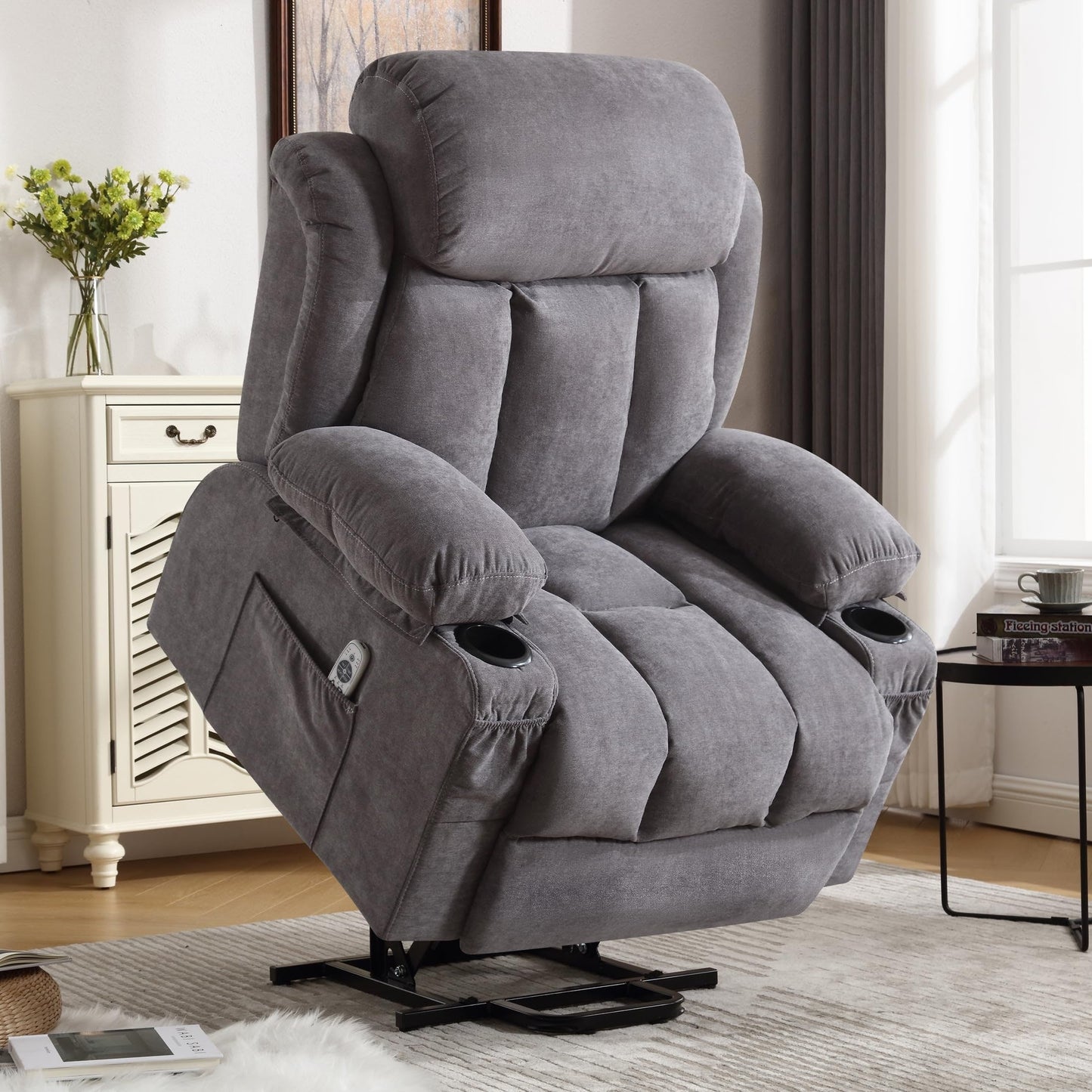 Power Lift Chairs Recliners, Heat  Massage, USB Port, Remote Control