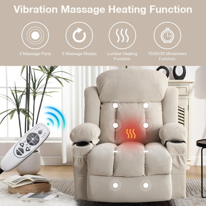 Power Lift Chairs Recliners, Heat  Massage, USB Port, Remote Control