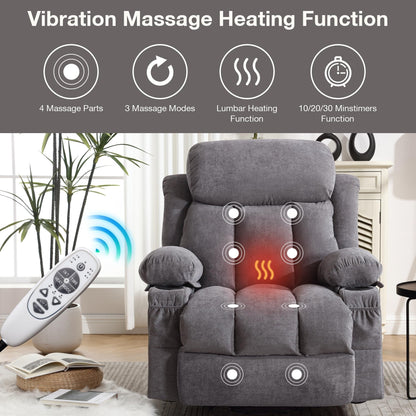 Power Lift Chairs Recliners, Heat  Massage, USB Port, Remote Control