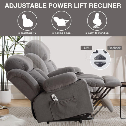 Power Lift Chairs Recliners, Heat  Massage, USB Port, Remote Control