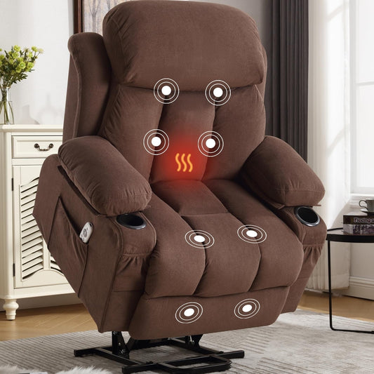 Power Lift Chairs Recliners, Heat  Massage, USB Port, Remote Control