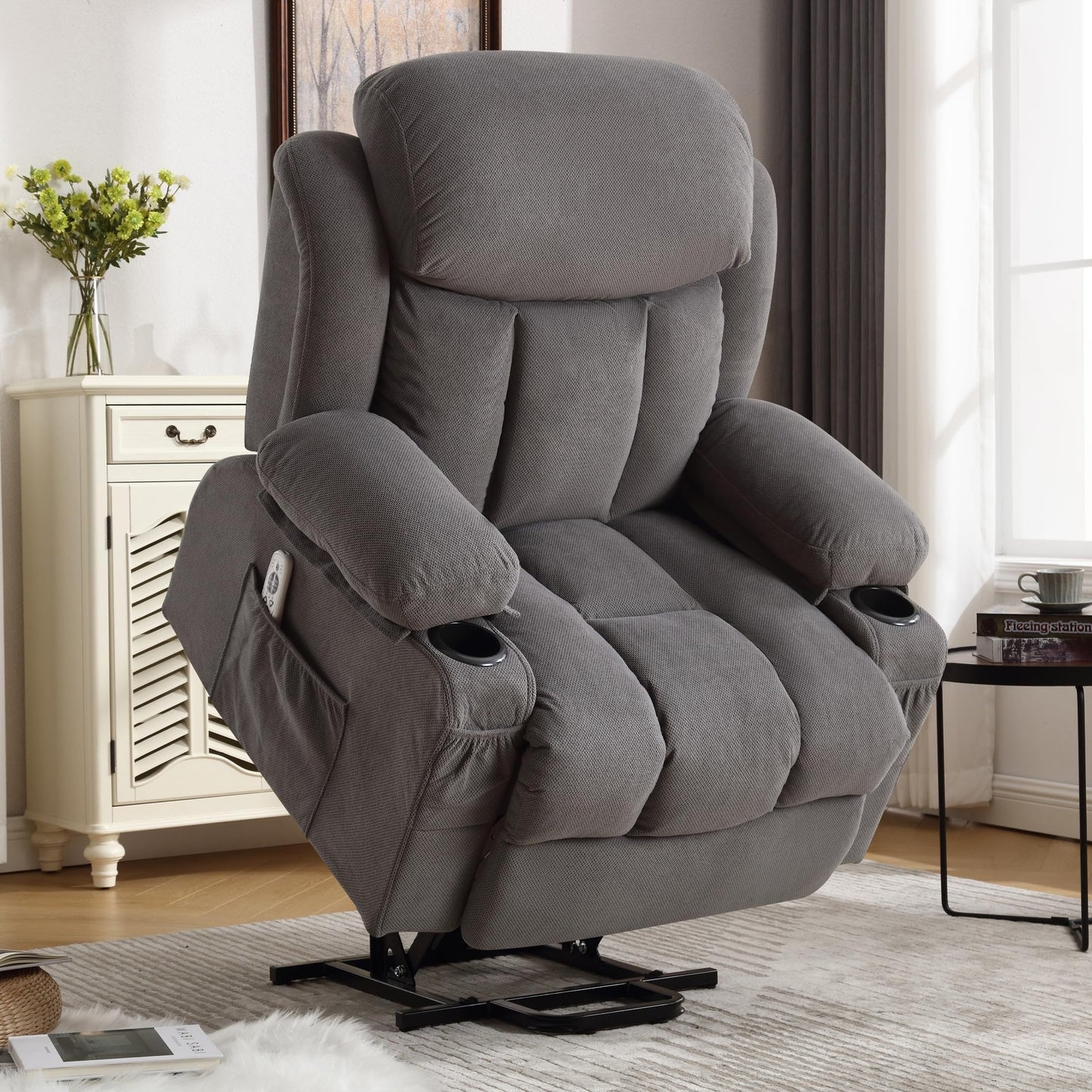 Power Lift Chairs Recliners, Heat  Massage, USB Port, Remote Control