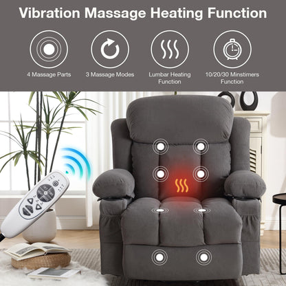 Power Lift Chairs Recliners, Heat  Massage, USB Port, Remote Control