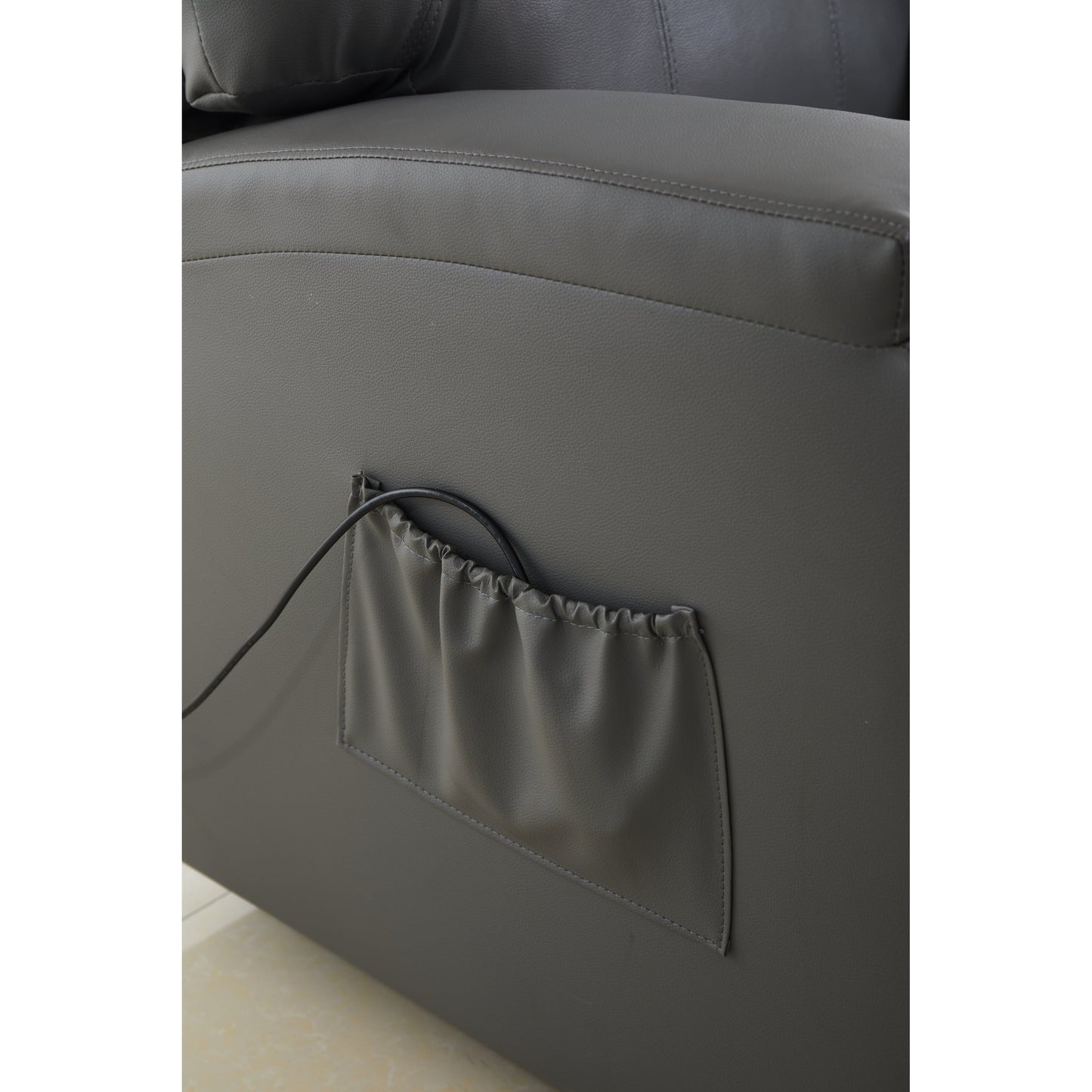 Power Lift Recliner Chair PU Leather for Elderly
