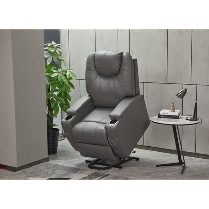 Power Lift Recliner Chair PU Leather for Elderly