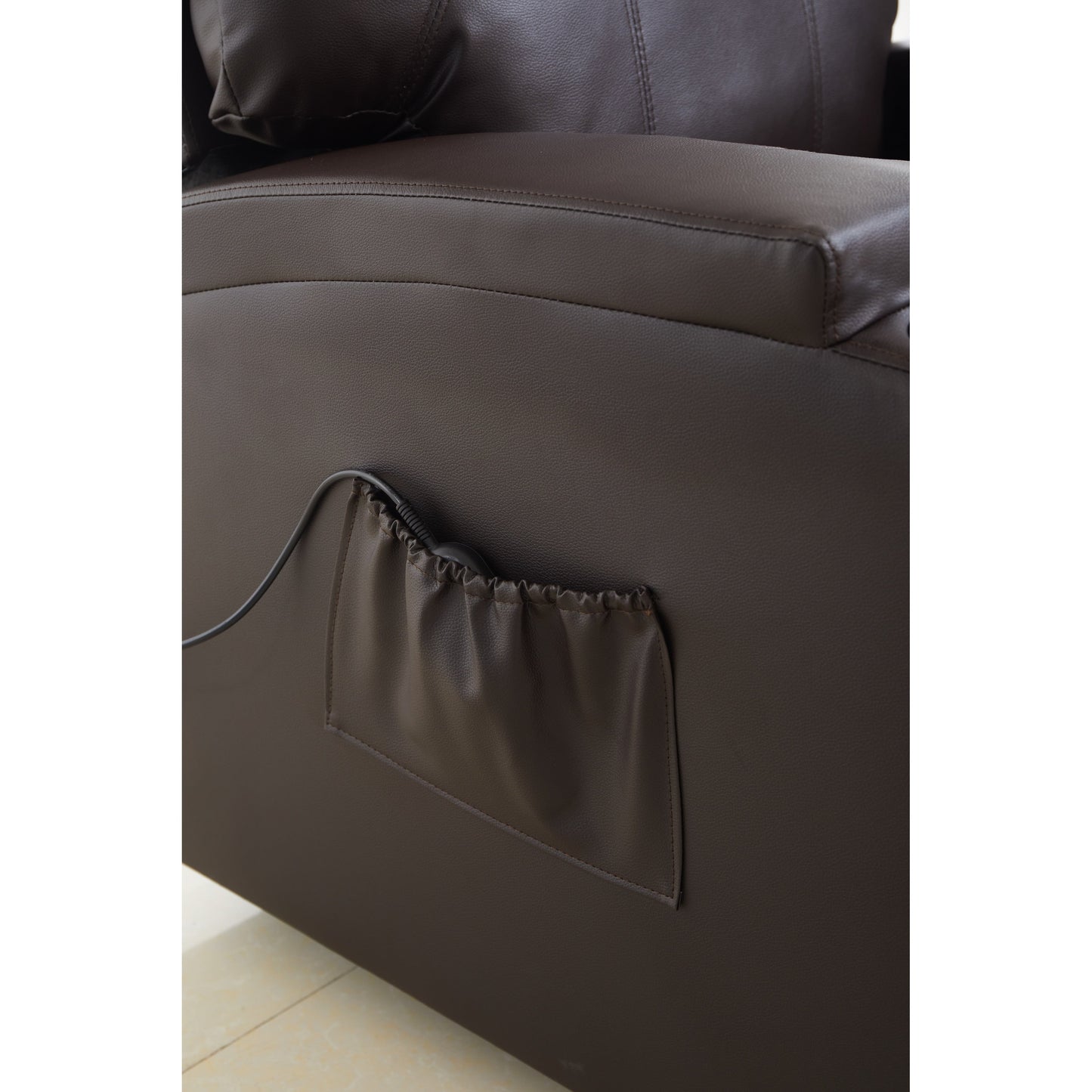 Power Lift Recliner Chair PU Leather for Elderly