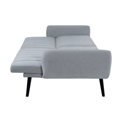 Modern Futon Sofa Bed, Convertible Sofa Futon, Split Back Linen Sleeper Couch for Living Room