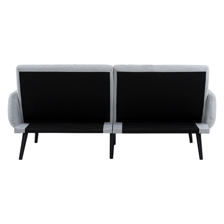 Modern Futon Sofa Bed, Convertible Sofa Futon, Split Back Linen Sleeper Couch for Living Room