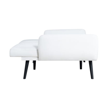 Modern Futon Sofa Bed, Convertible Sofa Futon, Split Back Linen Sleeper Couch for Living Room
