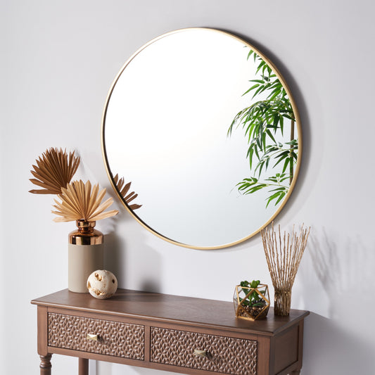 SAFAVIEH Rinlon 30-inch Round Gold Mirror - 30W x 1D x 30H