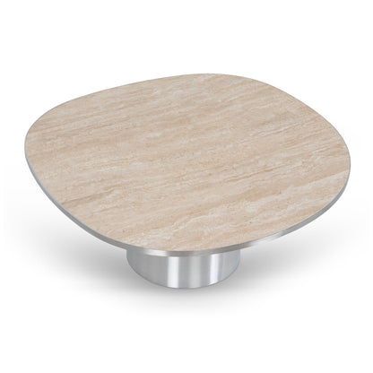 Aurum Nested Porcelain Coffee Table Table - Stainless Steel