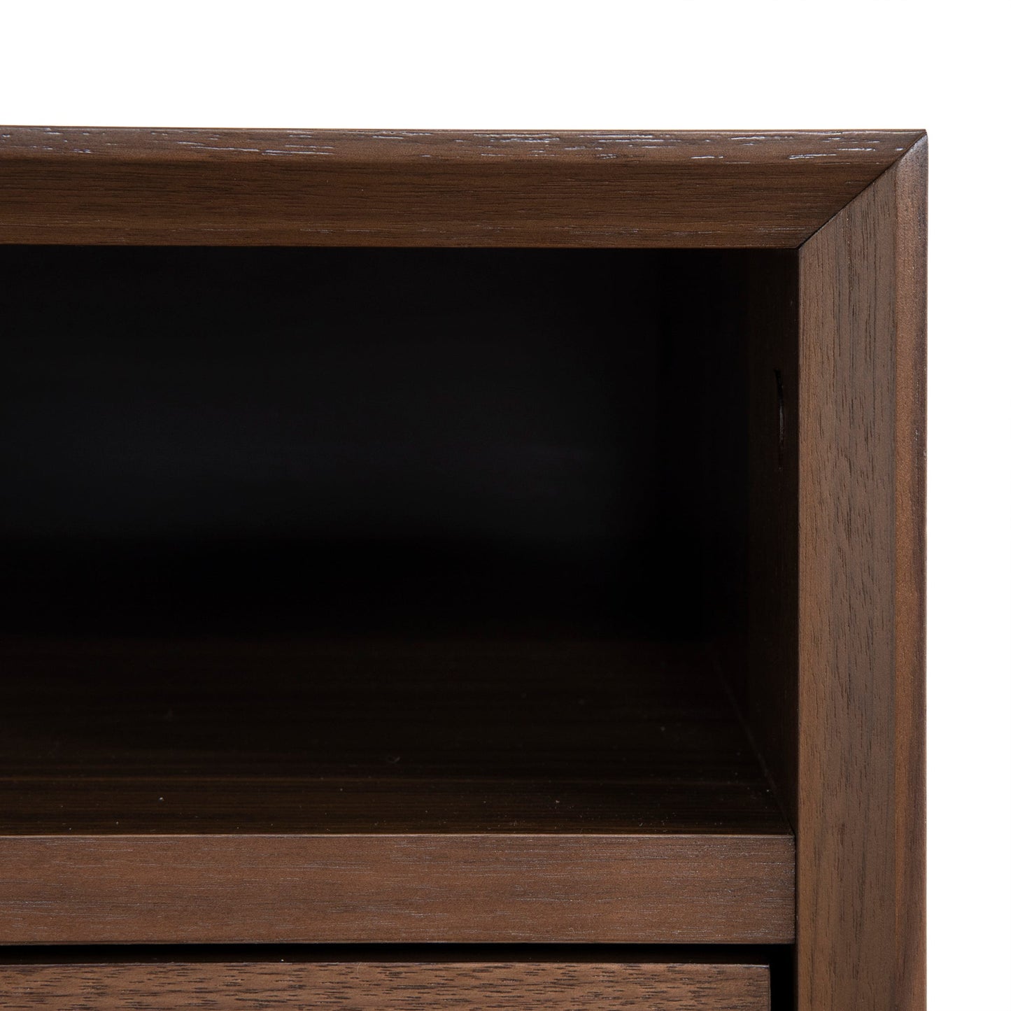 Asta SQ Wooden Bedside Table - Walnut